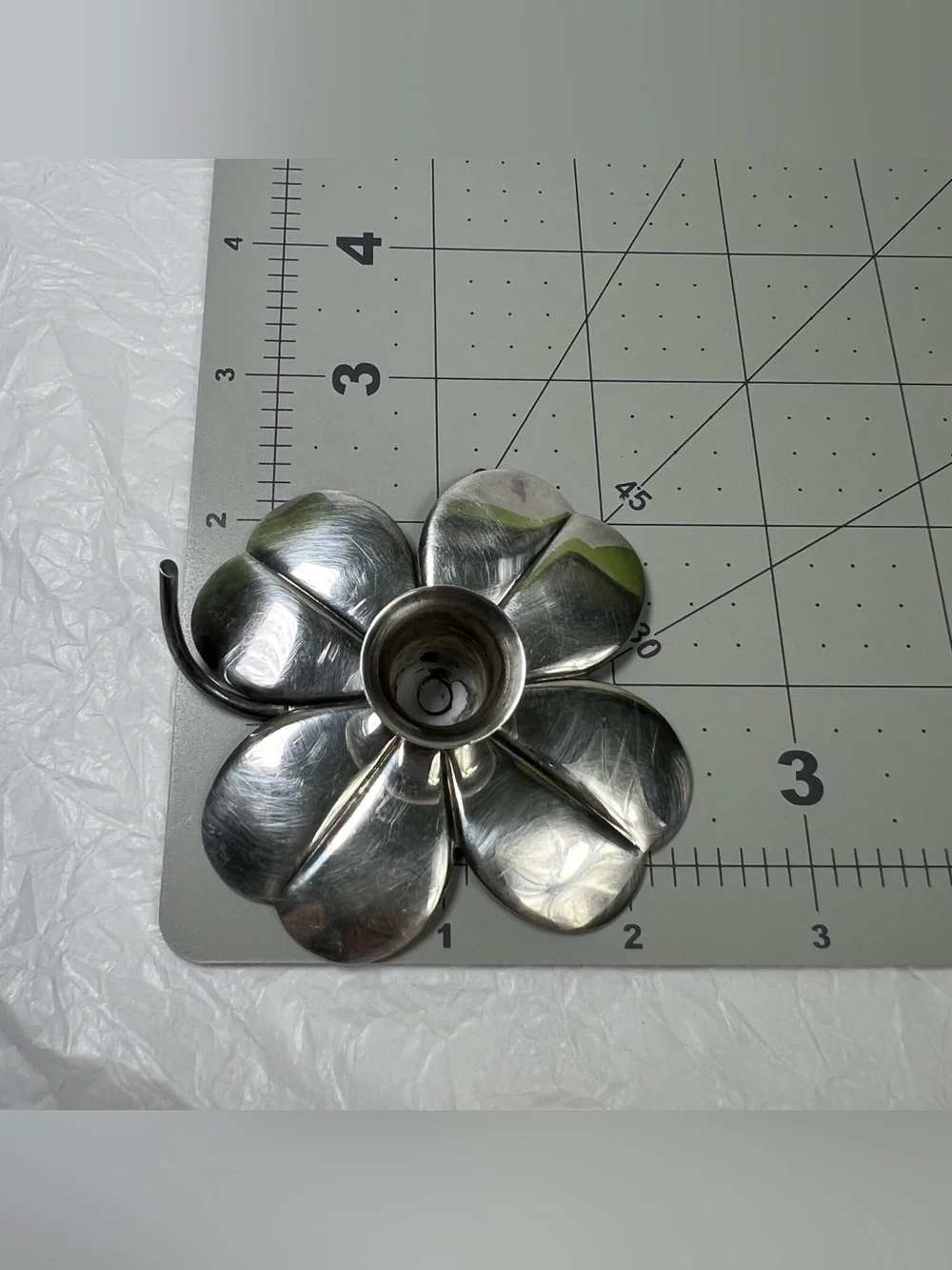 Carl Christiansen Silver Candle Holders Clover Mid Century Scandinavian Decor